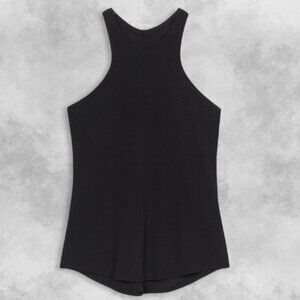 Lululemon Base Pace Ribbed Tank Top Sweat-Wicking Four-Way Stretch Black W Small